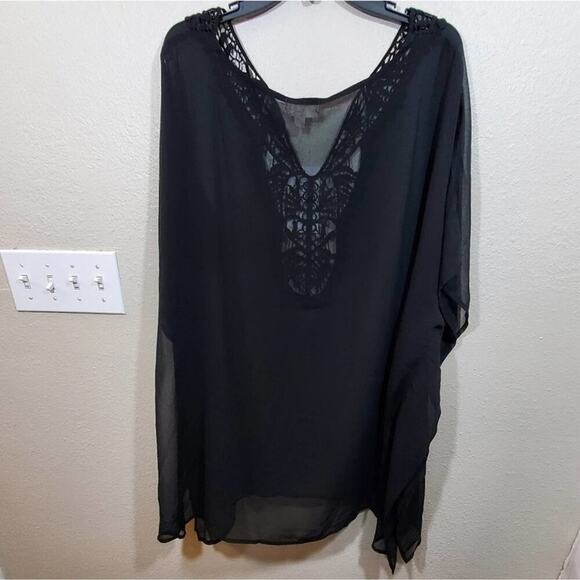 Beach boho crocheted lace‎ sheer swim suit coverup plus size 2X new!!! - Picture 3 of 5